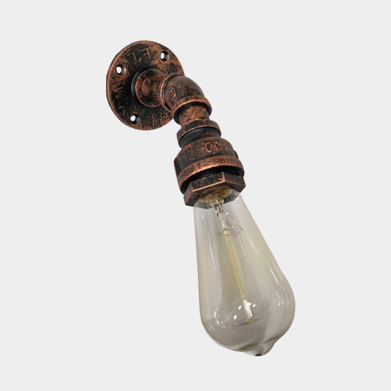 Avtoit | Water pipe Metal Wall lighting Vintage 1 Light Stair wall mounting Lamp Wall lamp in Rust