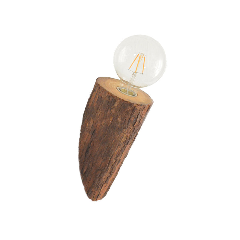 Avtoit | Shaped tube wood wall lighting unit country house 1-head living room wall-mounted wall lamp in brown