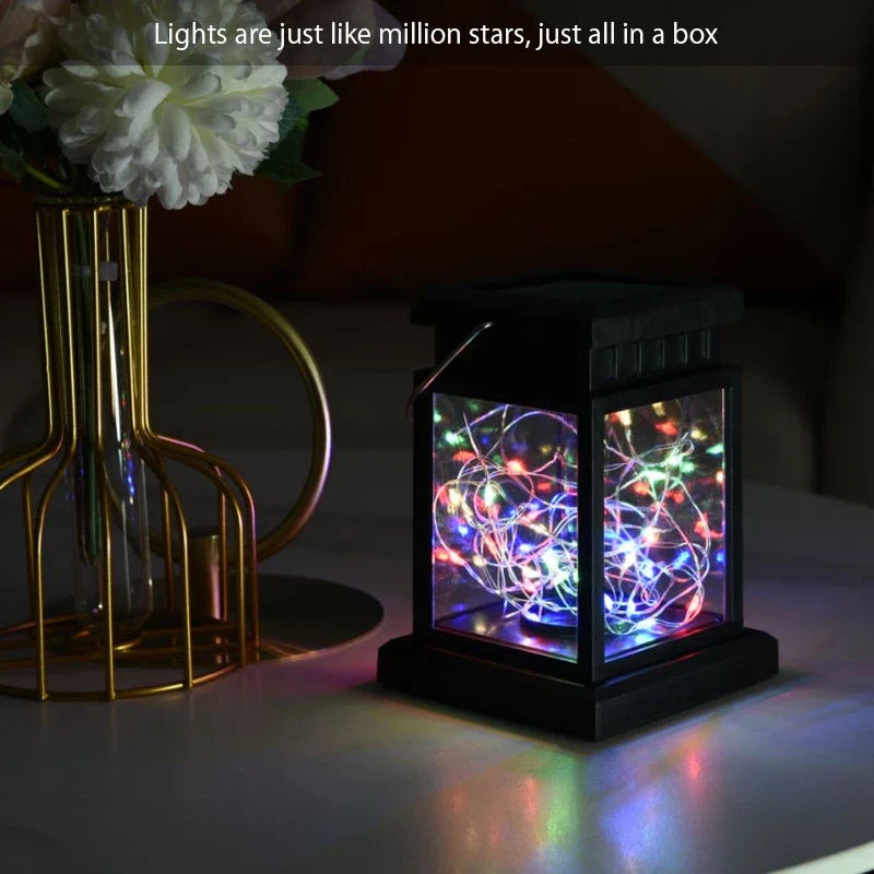 Avtoit | Solar LED Lantern with Fairy Lights – Decorative Garden Lamp for Outdoors and Terrace