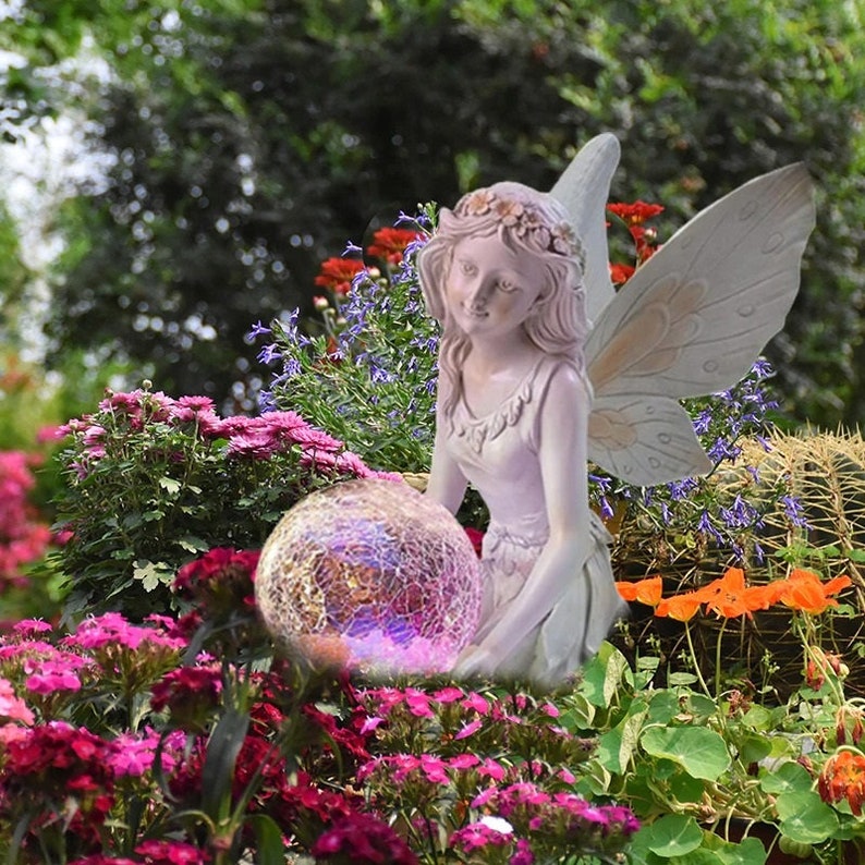 Avtoit | Home garden solar energy decoration Fairy Statue
