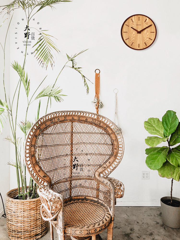 Avtoit | Minimalistic Quiet Wooden Wall Clock 12 Inch