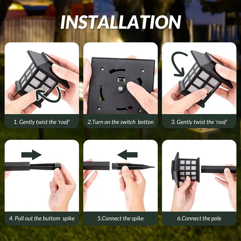 Avtoit | Solar Garden Lights in Lantern Style – Waterproof LED Path Lighting for Outdoor Areas