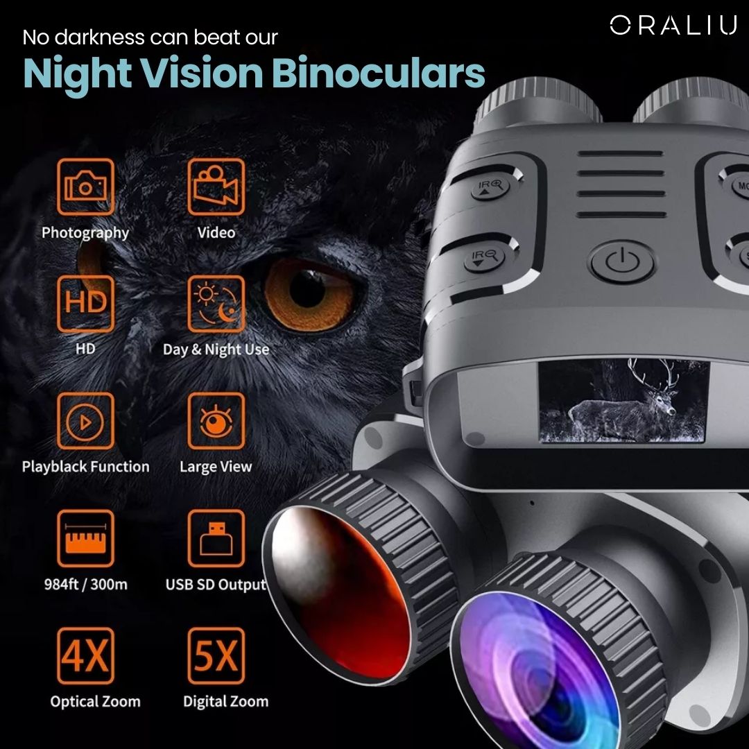 Avtoit | Digital Night Vision Binoculars – 5x Zoom, Infrared, HD Quality