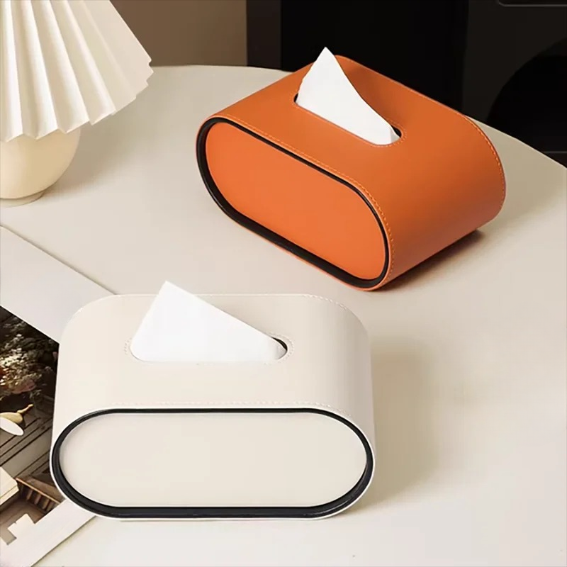 Avtoit | Tissue box - Oval Elegance - Leather design - Functional & Stylish