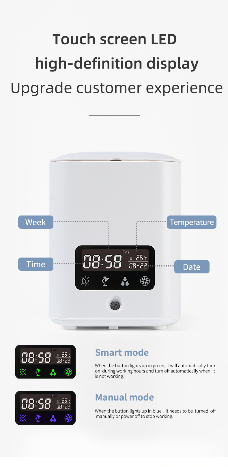 Avtoit | Multifunctional smart hydroponic plant pot with calendar, diffuser and desk lamp
