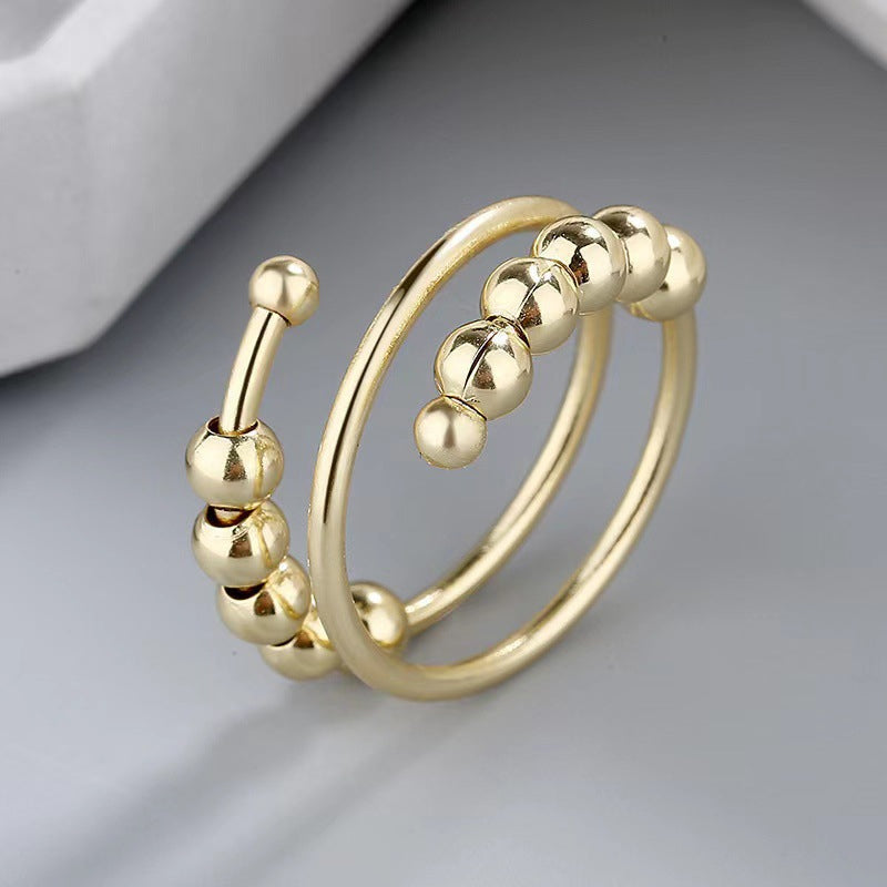 Avtoit | Distribute Your Fear Circle Beads Fidget Ring