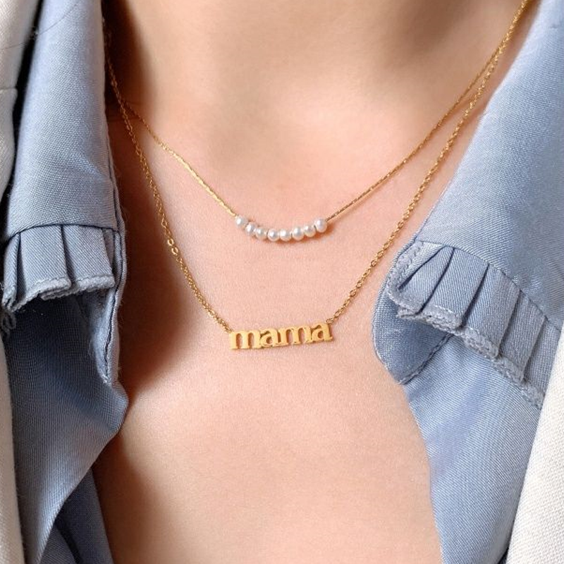 Avtoit | Letter "mama" Pendant Necklace
