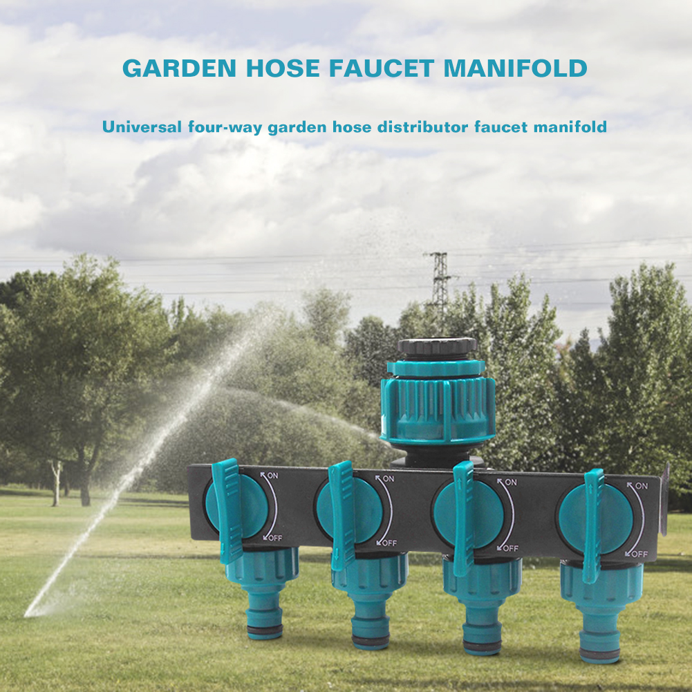 Avtoit | Universal 4-way garden hose splitter – Adjustable faucet splitter