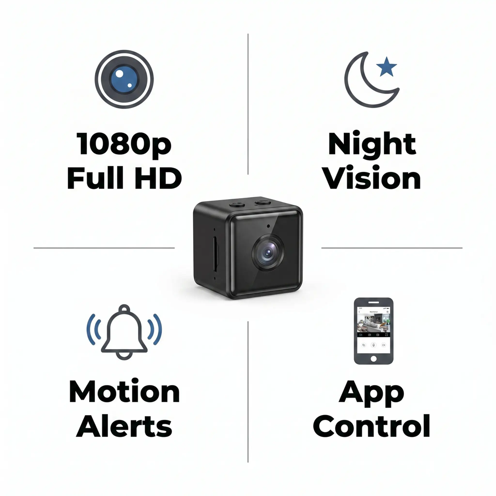 Avtoit | 1080P Wireless WiFi Security Camera | Weather-Resistant, App-Controlled & Ideal for Indoor and Outdoor Surveillance | Small Closed Circuit Camera