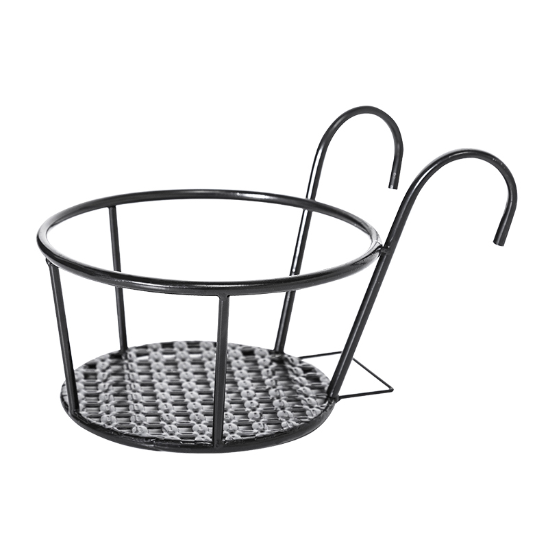 Avtoit | Hanging Plant Basket made of Metal – Balcony Planter Pot with Hook for Garden and Terrace