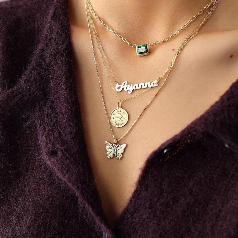 Avtoit | Butterfly Initial "A" Necklace