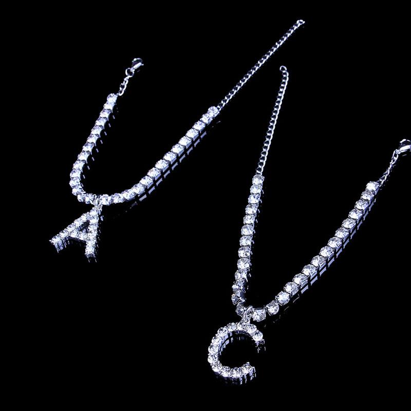 Avtoit | Rhinestone Letter Anklet