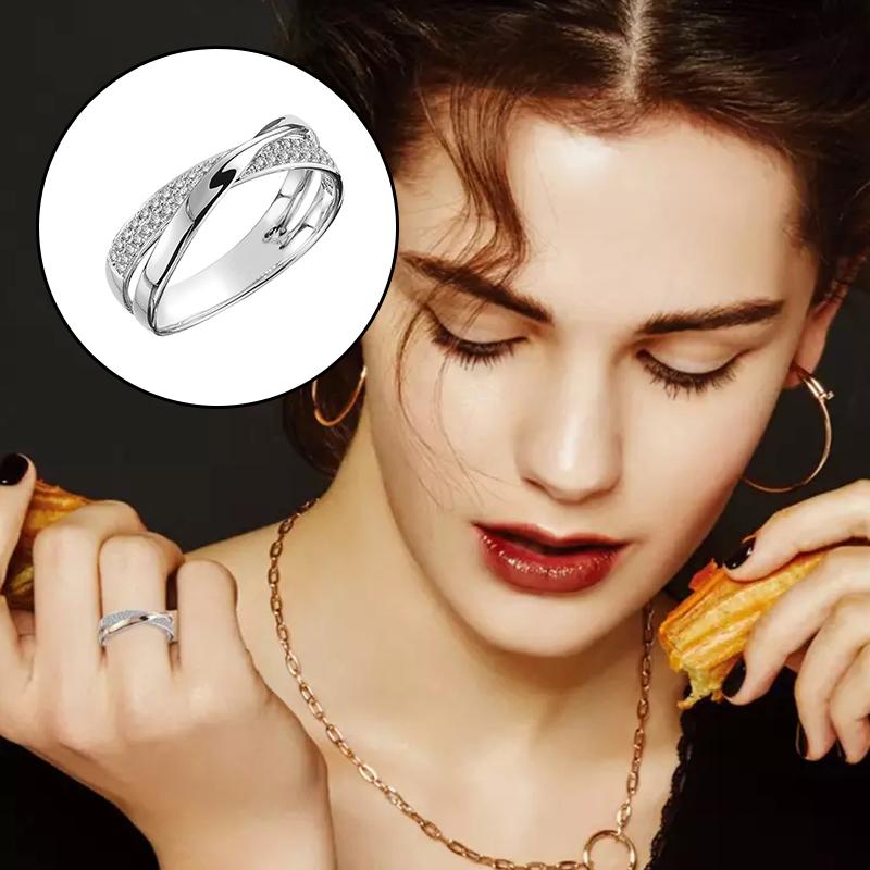 Avtoit | X Shape Cross Ring for Women
