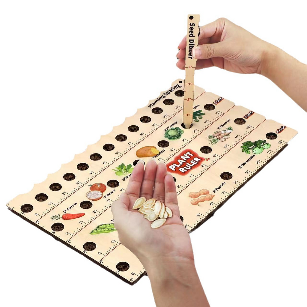 Avtoit | Wood Plant Ruler – Multifunctional Seed Measuring Tool for Garden