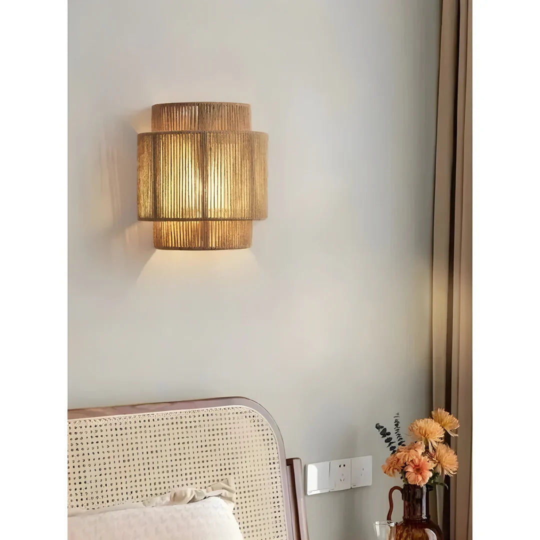 Avtoit | Modern Braided Rattan Wall Lamp