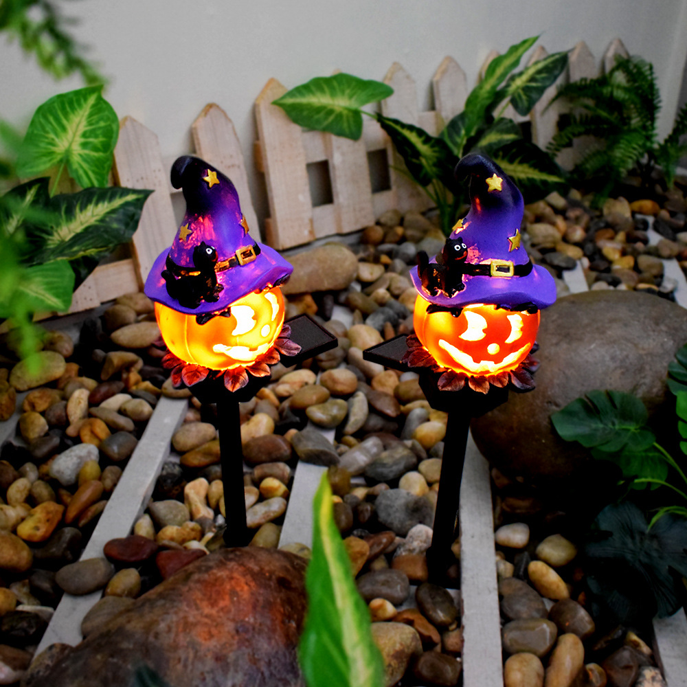 Avtoit | Halloween Solar Lights – Decorative LED Garden Lights with Pumpkin and Witch Designs