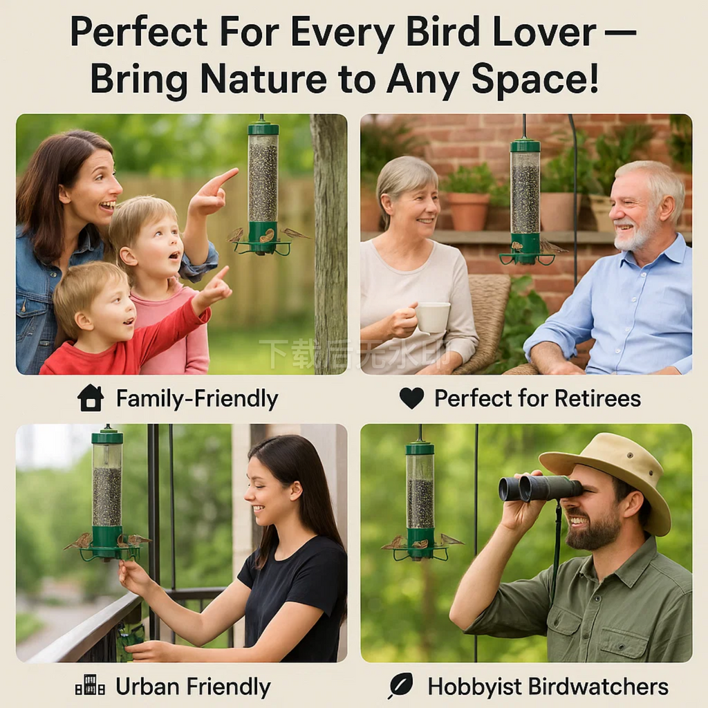 Avtoit | Squirrel Proof Bird Feeder | Heavy-Duty Metal, Multi-Feeding Ports & Ideal for Backyard Birdwatching