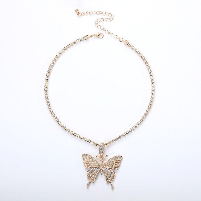 Avtoit | Crystal Pave Butterfly Pendant Necklace