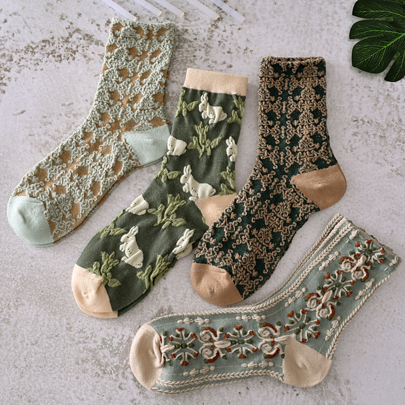 Avtoit | Women's Floral Cotton Socks