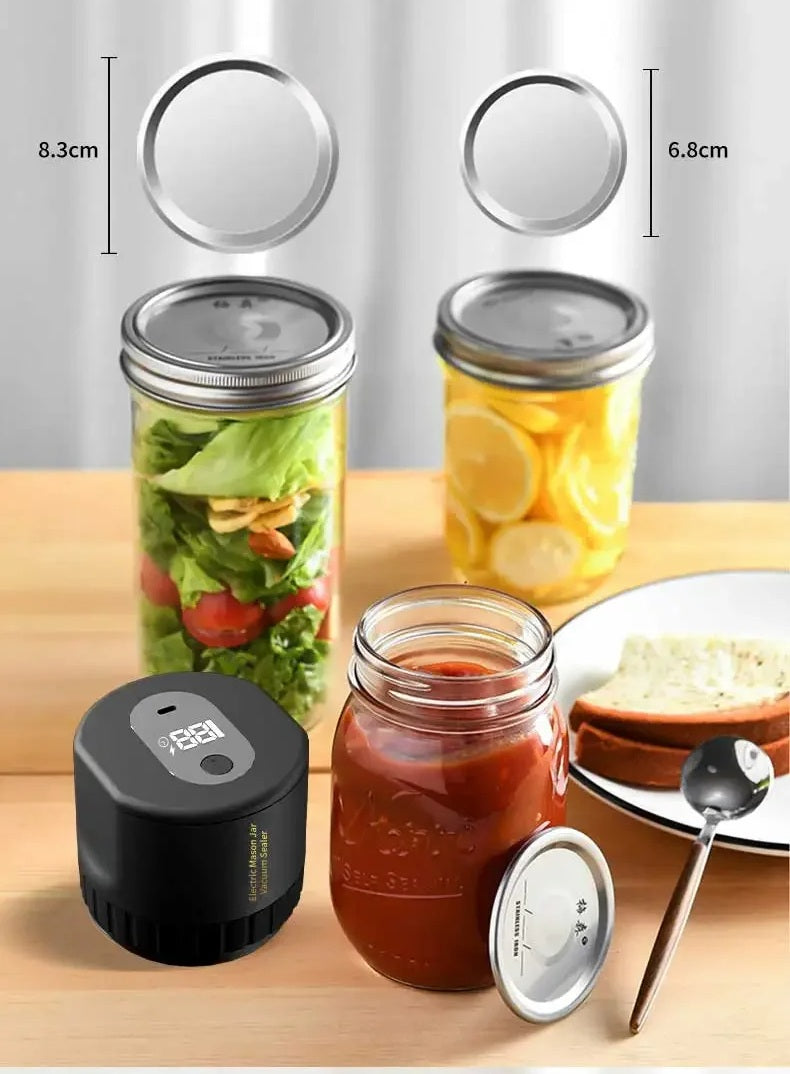 Avtoit | Cordless Mason Jar Vacuum Sealer Kit – Wide Mouth Food Preservation System with Airtight Electric Seal