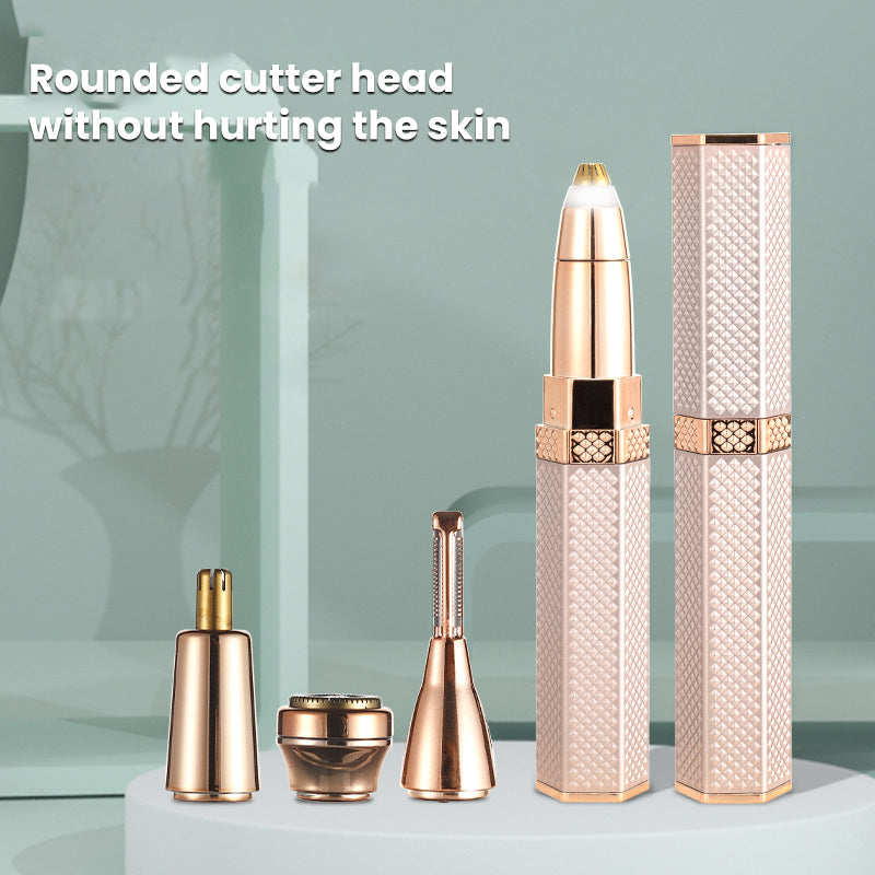 Avtoit | 4 In 1 Facial Electric Shaver For Women, Full Body Epilator Rechargeable Eyebrow Nose Bikini Area Hair Clipper