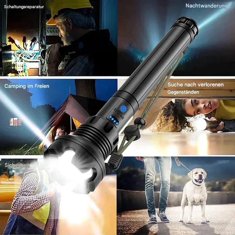 Avtoit | Tactical Flashlight – LED Flashlight with Zoom & Power Bank Function