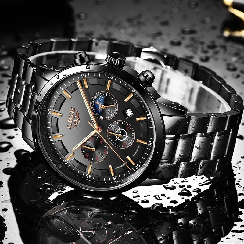 Avtoit | VanguardTime | Military Black Steel Watch – Sleek & Sophisticated