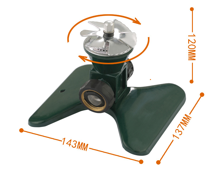 Avtoit | 360-Degree Automatic Rotating Metal Lawn Sprinkler – Effective Garden Watering Spray Head