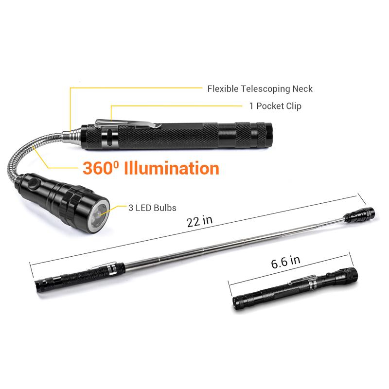 Avtoit | Telescopic Magnetic Pickup Flashlight