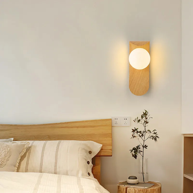 Avtoit | LuxeWood – Chic Walnut Wall Lamp for Unique Ambiances