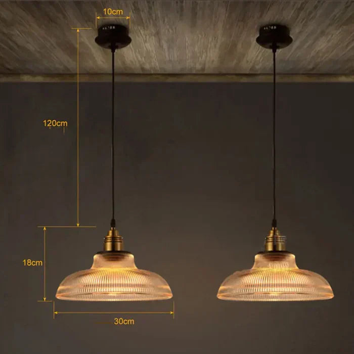 Avtoit | Glass Pendant Light | Adjustable Cable, Warm Light Effect & Ideal for Kitchen and Dining Spaces