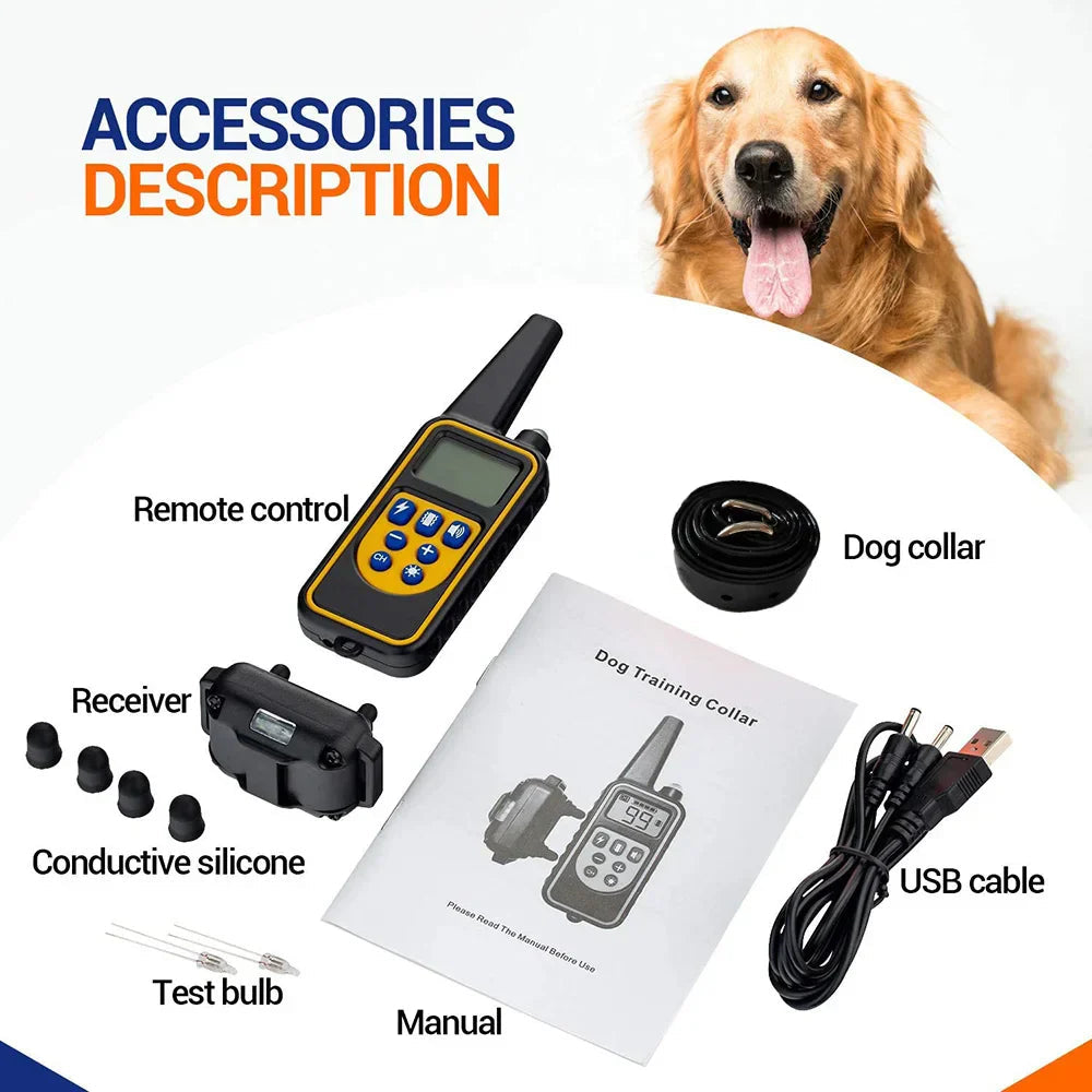 Avtoit | 800M Rechargeable Electric Dog Training Collar | Waterproof, Remote Control & Ideal for Effective Dog Training