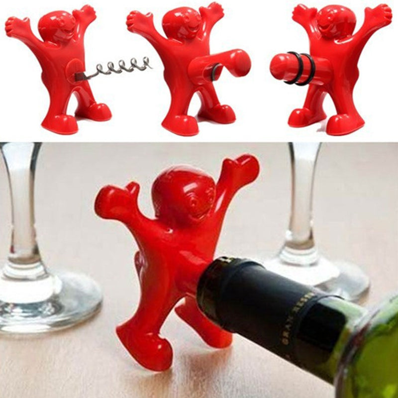 Avtoit | Happy Man Corkscrew - Bottle Opener, & Wine Stopper