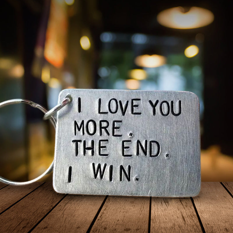 Avtoit | "I love you more The end I win" Funny keychain