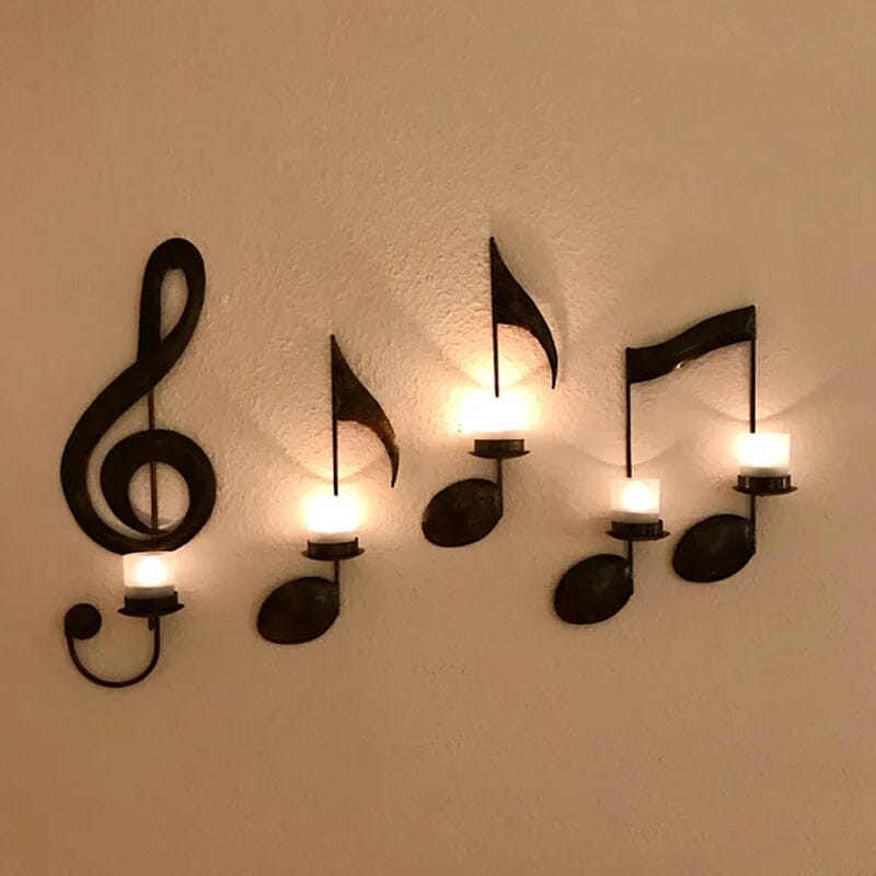 Avtoit | Black Music Note Wall Lamp