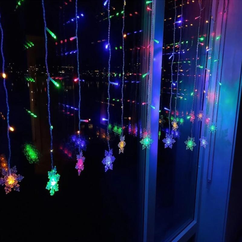 Avtoit | Curtain Snowflake LED String Lights