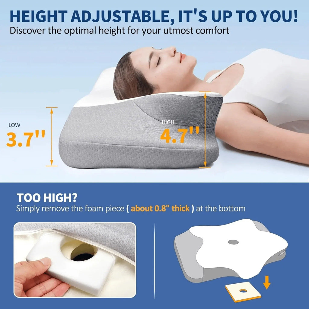 Avtoit | Butterfly Memory Foam Pillow - Orthopedic Pain Relief Shaped Pillow