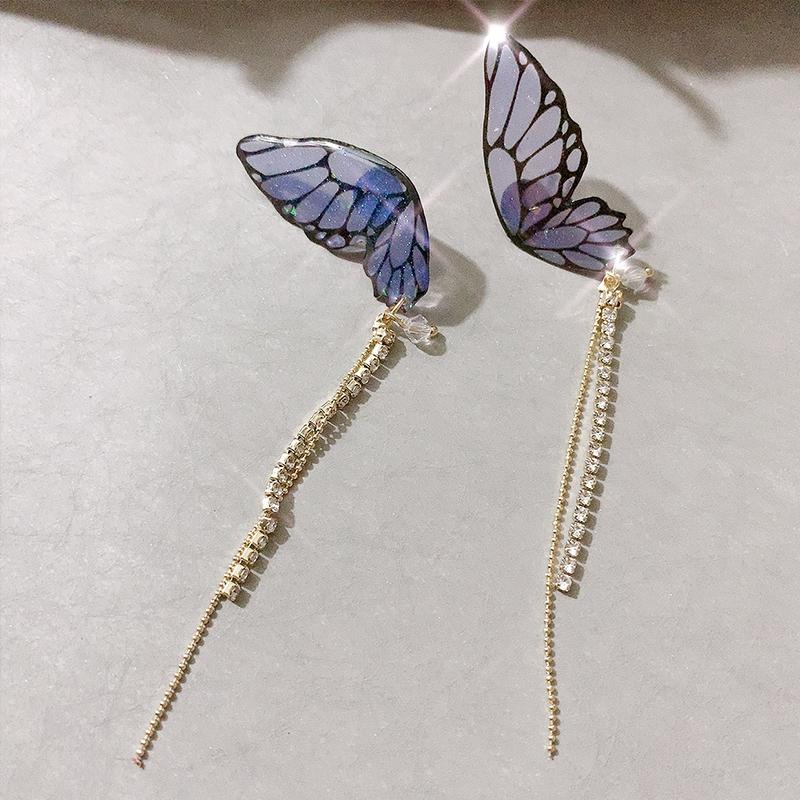 Avtoit | Butterfly Fringe Long Earrings