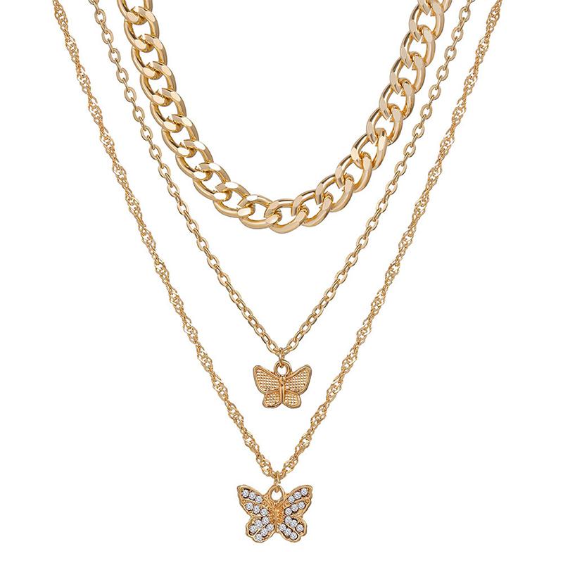 Avtoit | Stacked Butterfly Pendant Necklace