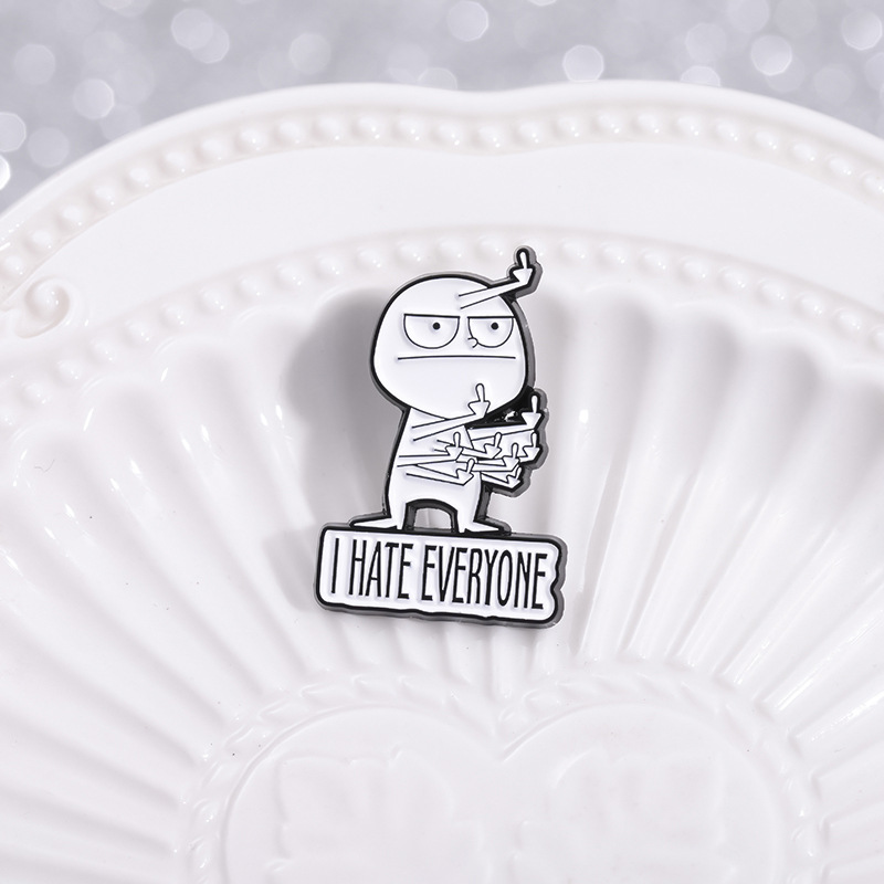 Avtoit | I HATE ALL funny brooch