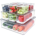 Avtoit | Stackable Fridge Organiser Set – 10 Clear Storage Boxes for Freshness & Kitchen Order