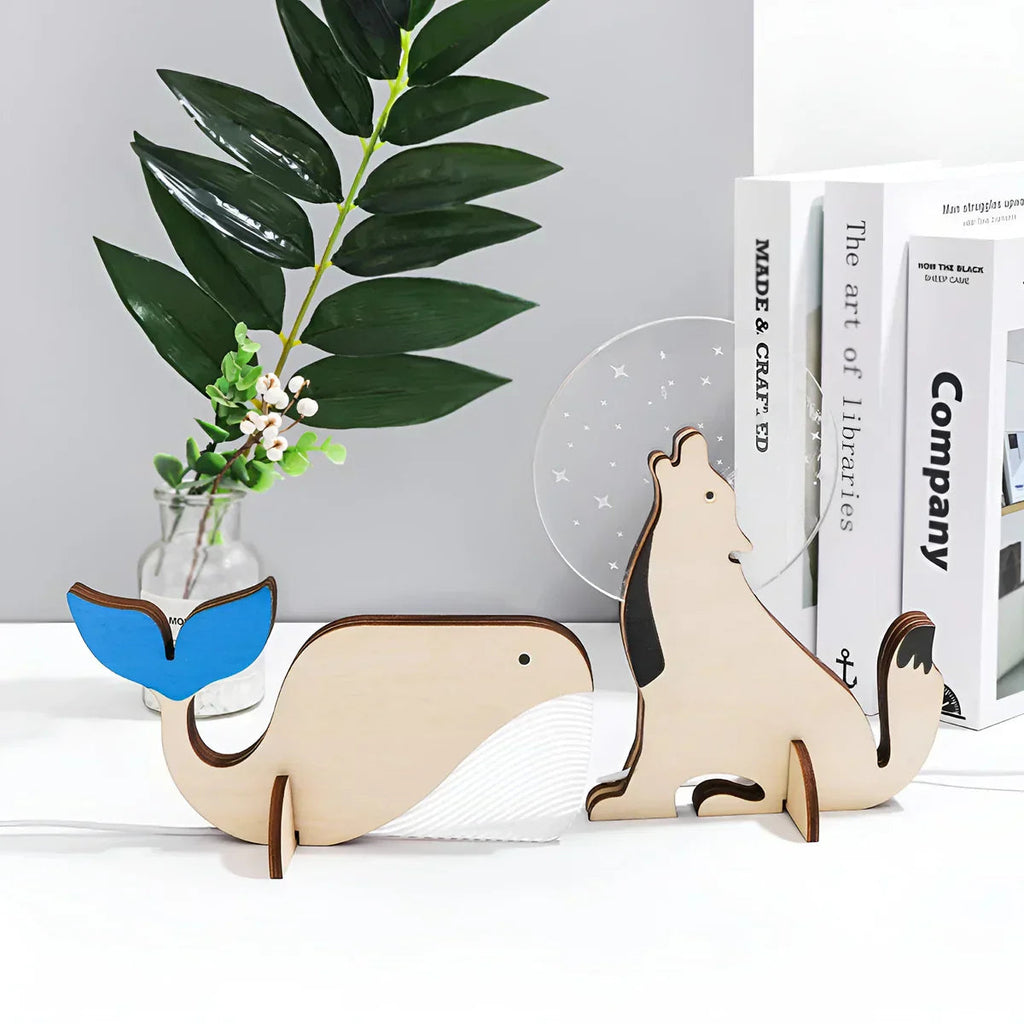 Avtoit | Animal Figure Table Lamp Made of Wood