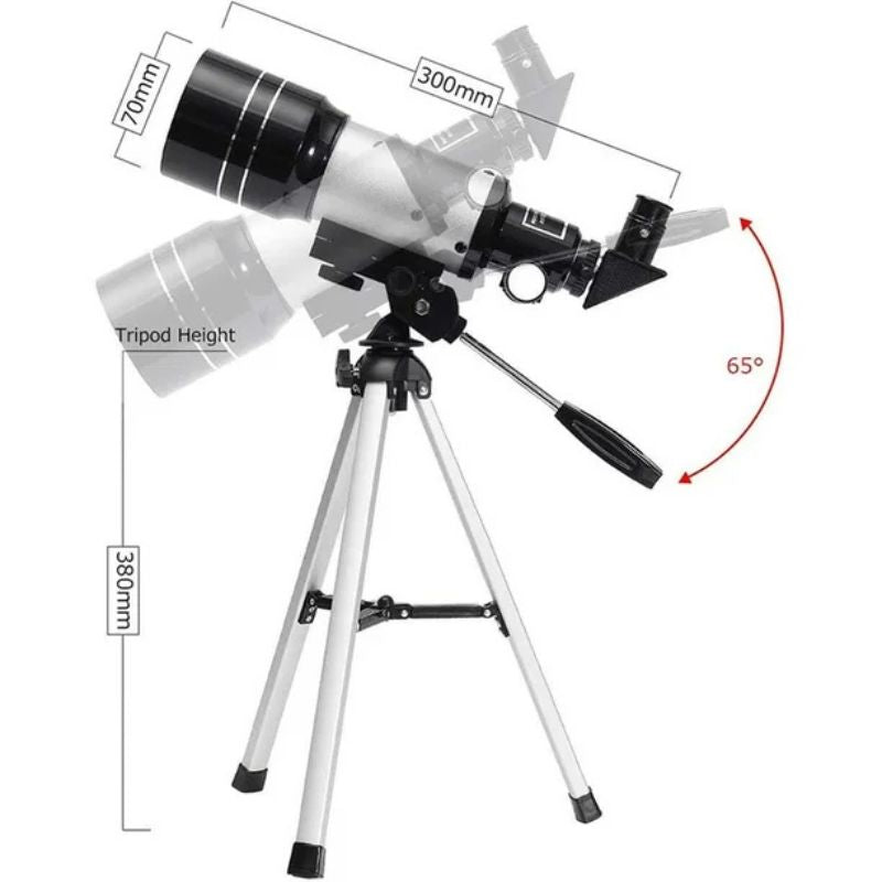 Avtoit | Professional Astronomical Telescope | 70mm Aperture, 300mm Focal Length & Easy Setup for Stargazing and Nature Exploration