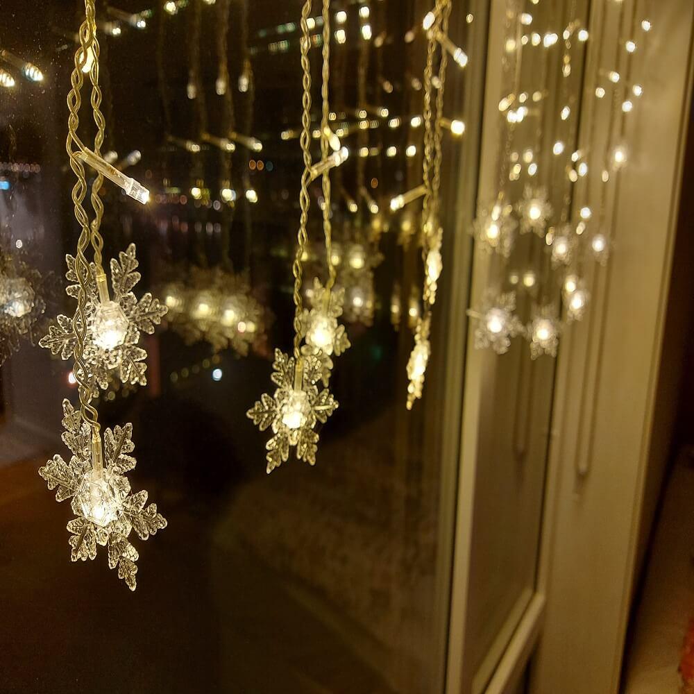 Avtoit | Curtain Snowflake LED String Lights