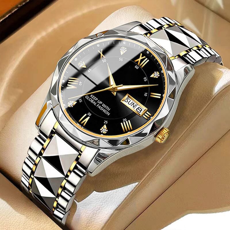 Avtoit | Waterproof Luminous Stainless Steel Two-tone Quartz Men's Watch