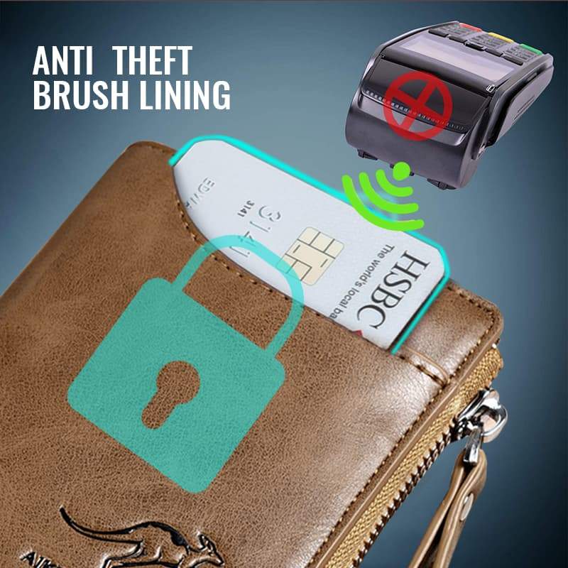 Avtoit | Men's multifunctional RFID-blocking, waterproof and durable PU leather wallet for men