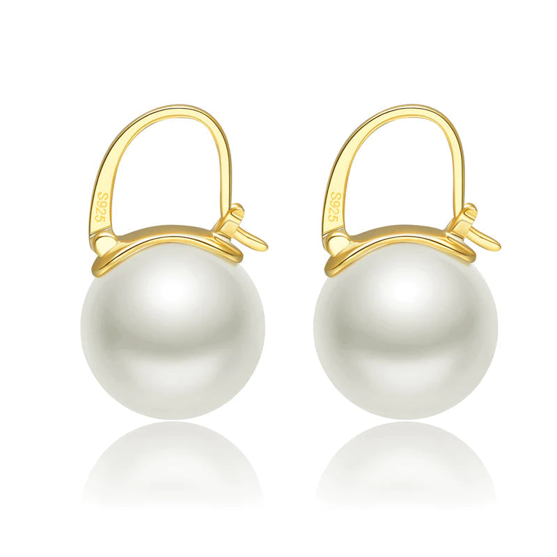 Avtoit | Black Pearl Earrings  Available in White Champagne Grey Gold and Black  Pearl Dangle Earrings