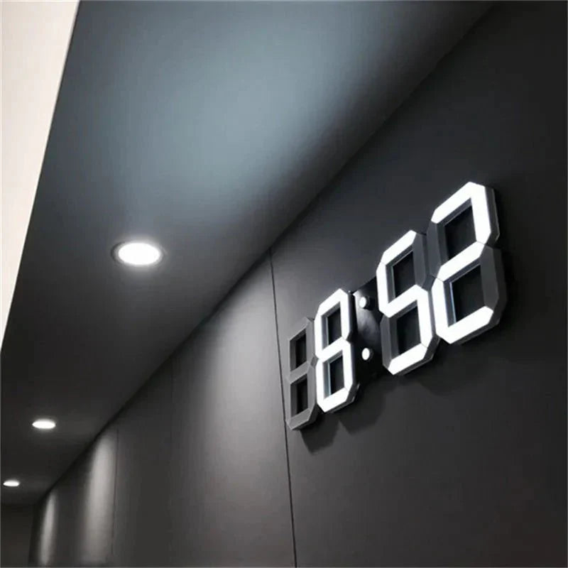 Avtoit | LumiSync 3D LED Wall Clock – Modern Digital Clock with Dimmer Lighting