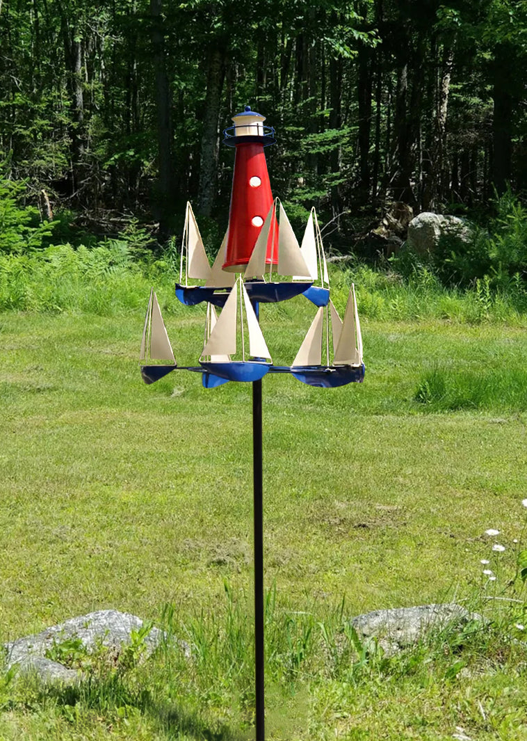 Kinetic Metal Wind Sculpture for Outdoor Garden Decor