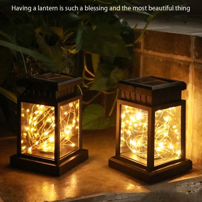 Avtoit | Solar LED Lantern with Fairy Lights – Decorative Garden Lamp for Outdoors and Terrace
